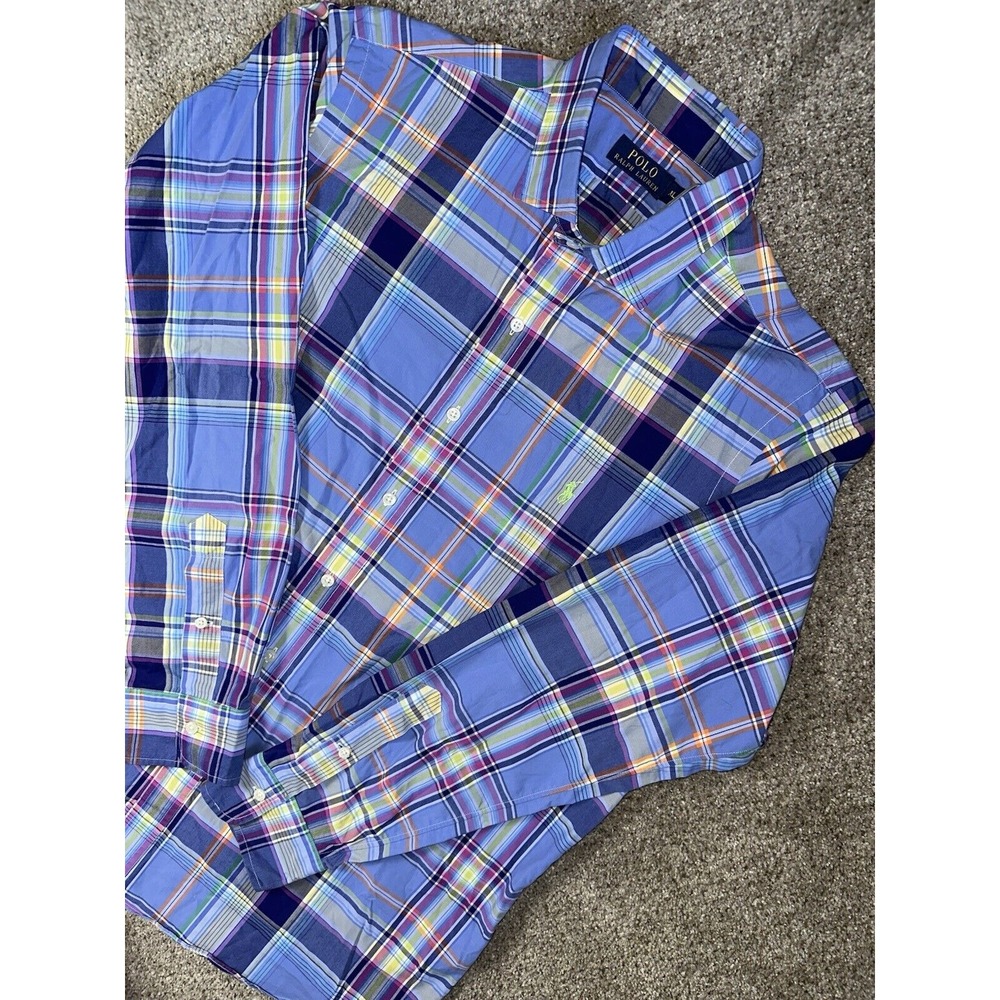 Polo‎ Ralph Lauren Men's Button Up Shirt Long Sleeve Extra Large/XL Plaid